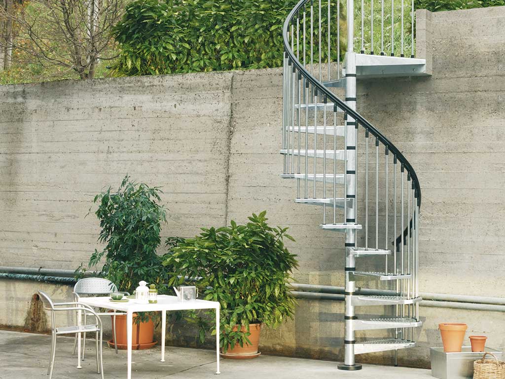 Civik Zink Outdoor Spiral Staircase
