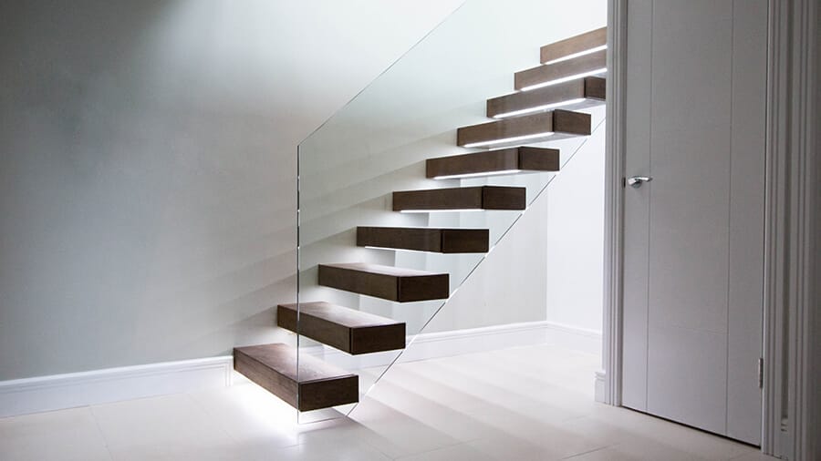 Floating Stairs with sleeper treads