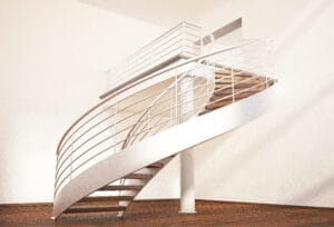 Curved Metal Staircase