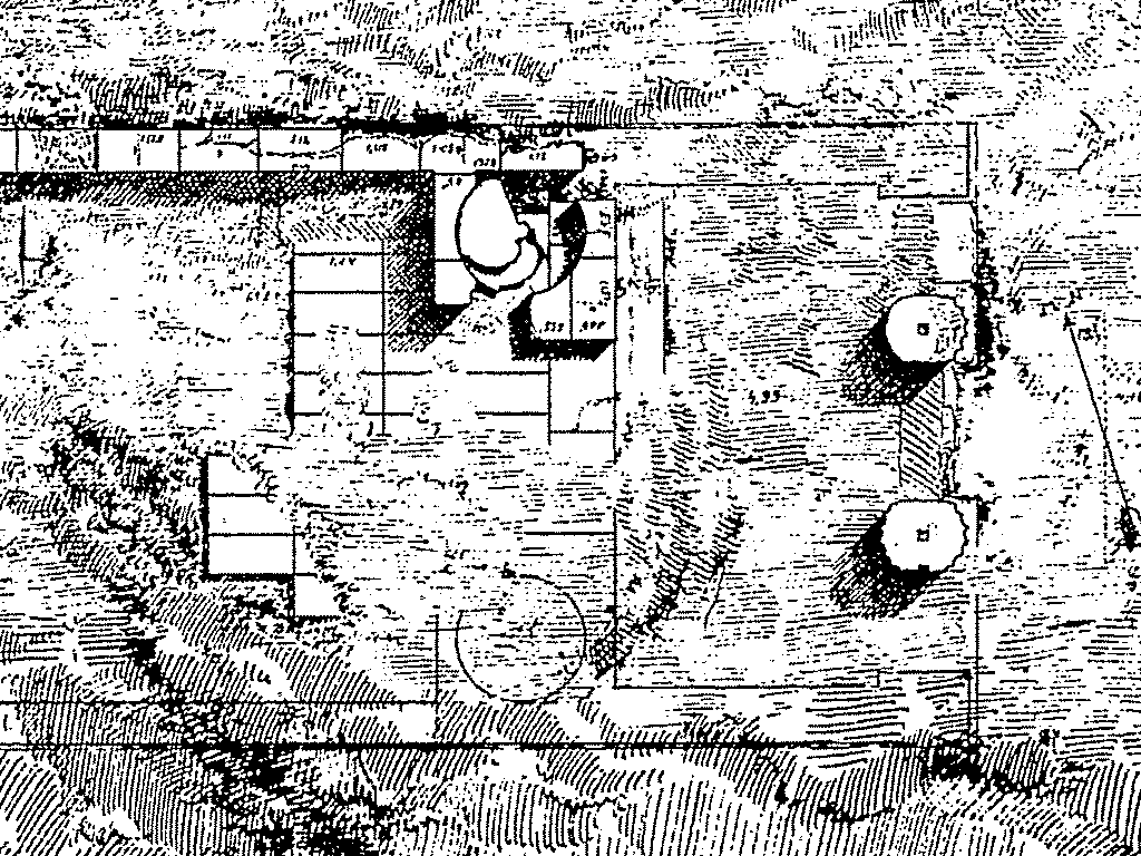Plan of ground floor of the Greek Temple A at Selinunte.
