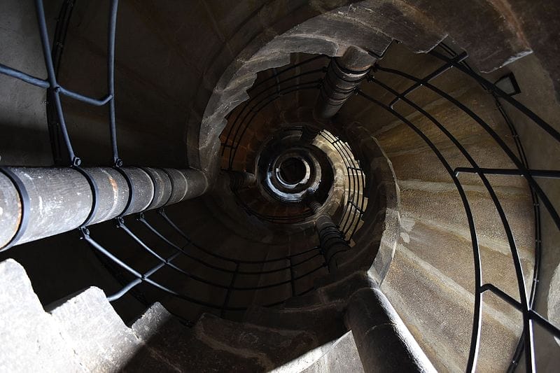 Bell tower spiral staircase - Church of St. Maurice