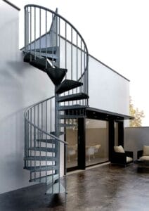 Sky Outdoor Spiral Staircase Galvanised