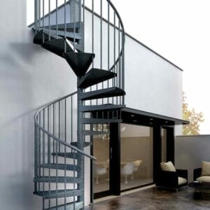 Sky Outdoor Spiral Staircase Galvanised